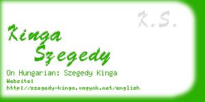 kinga szegedy business card